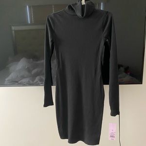 Turtle neck body con dress